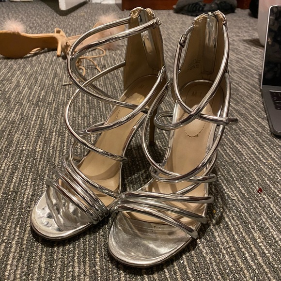 silver sandal heels for prom